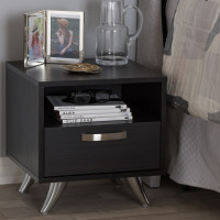 Baxton Studio ST 3040-02-Dark Brown-NS Warwick Modern and Contemporary Espresso Brown Finished Wood End Table